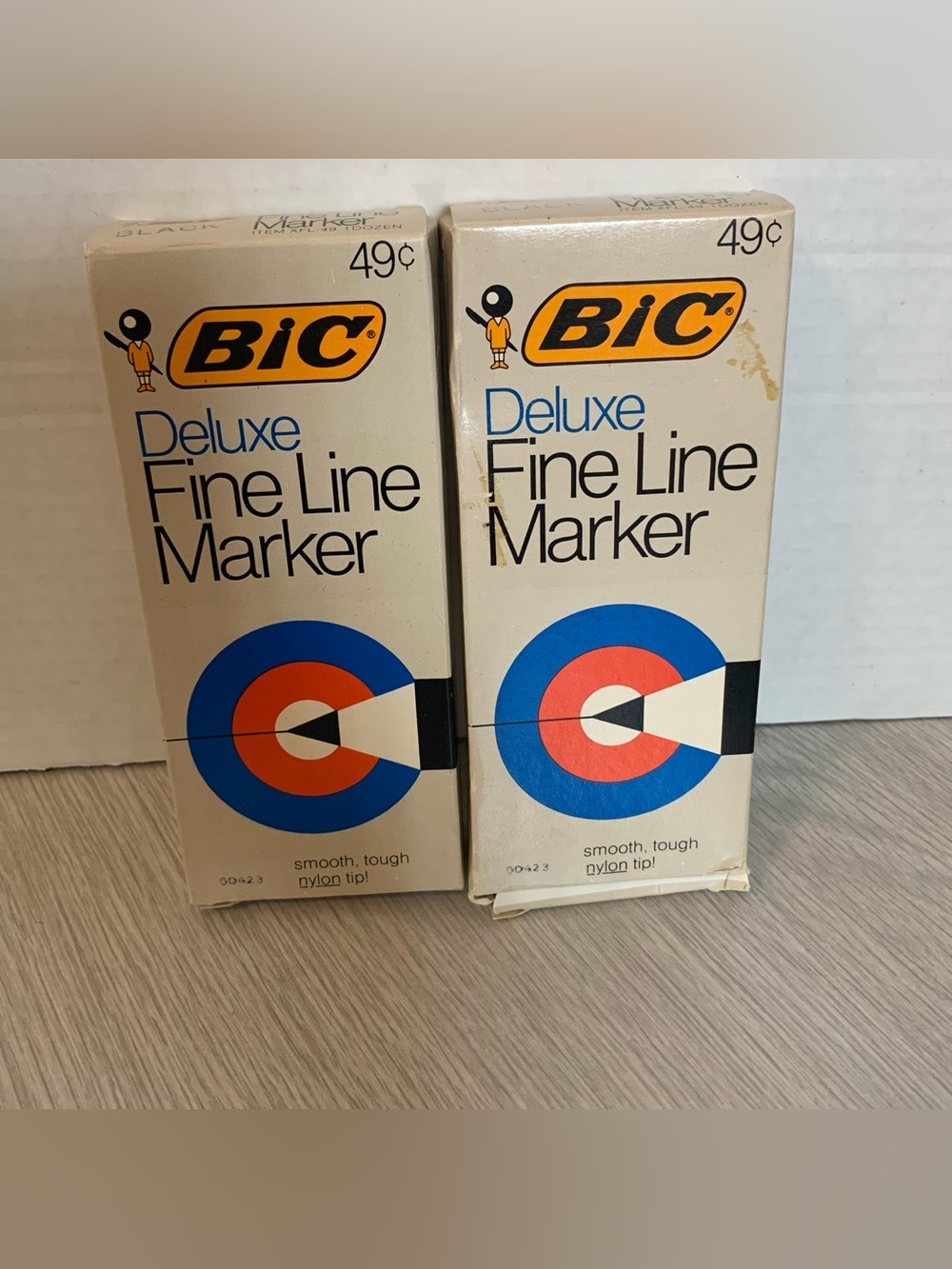 2 Boxes of Vintage Bic Fine Line Office Markers BLACK 1 Full Box 1 Partial Box